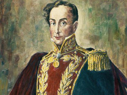 Retrato de Simón Bolívar, libertador de Venezuela
