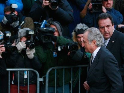 Bernard Madoff, a su llegada a la sede del tribunal federal de Nueva York.