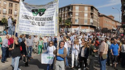 Manifestación en Talavera de la Reina contra el trasvase en septiembre.