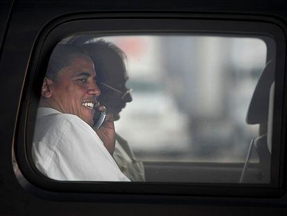 Barack Obama, el viernes en Dulles, Virginia.