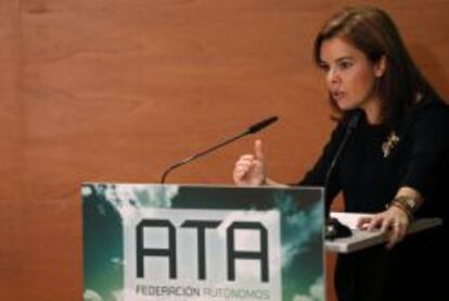 La vicepresidenta del Gobierno, Soraya Sáenz de Santamaría.