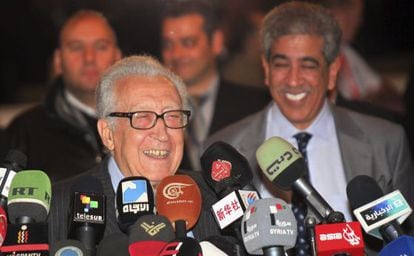 El enviado de la ONU, Lajdar Brahimi, en Damasco.