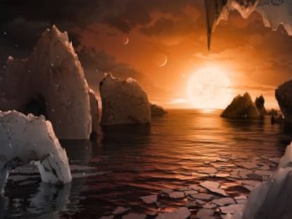 El buscador dedica un doodle al hallazgo de un sistema solar con siete planetas como la tierra