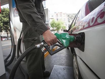 Una estaci&oacute;n de gasolina en la Ciudad de M&eacute;xico. 