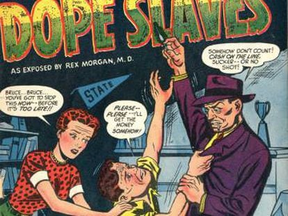 Una página del cómic de 1952 'Teen-Age Dope Slaves'.