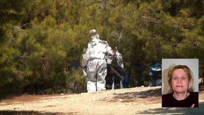 Lugar donde se encontró el cadáver de un hombre calcinado en Vallecas..