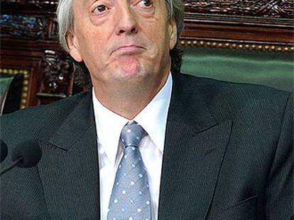 Néstor Kirchner, en el Congreso argentino el pasado mes de marzo.