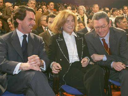 José María Aznar, Ana Botella y Alberto Ruiz-Gallardón, en la inauguración de la convención del PP.