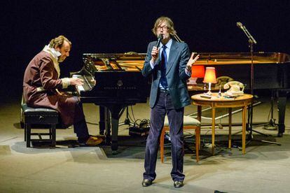 Jarvis Cocker y Chilly Gonzales, el pasado marzo en Londres.