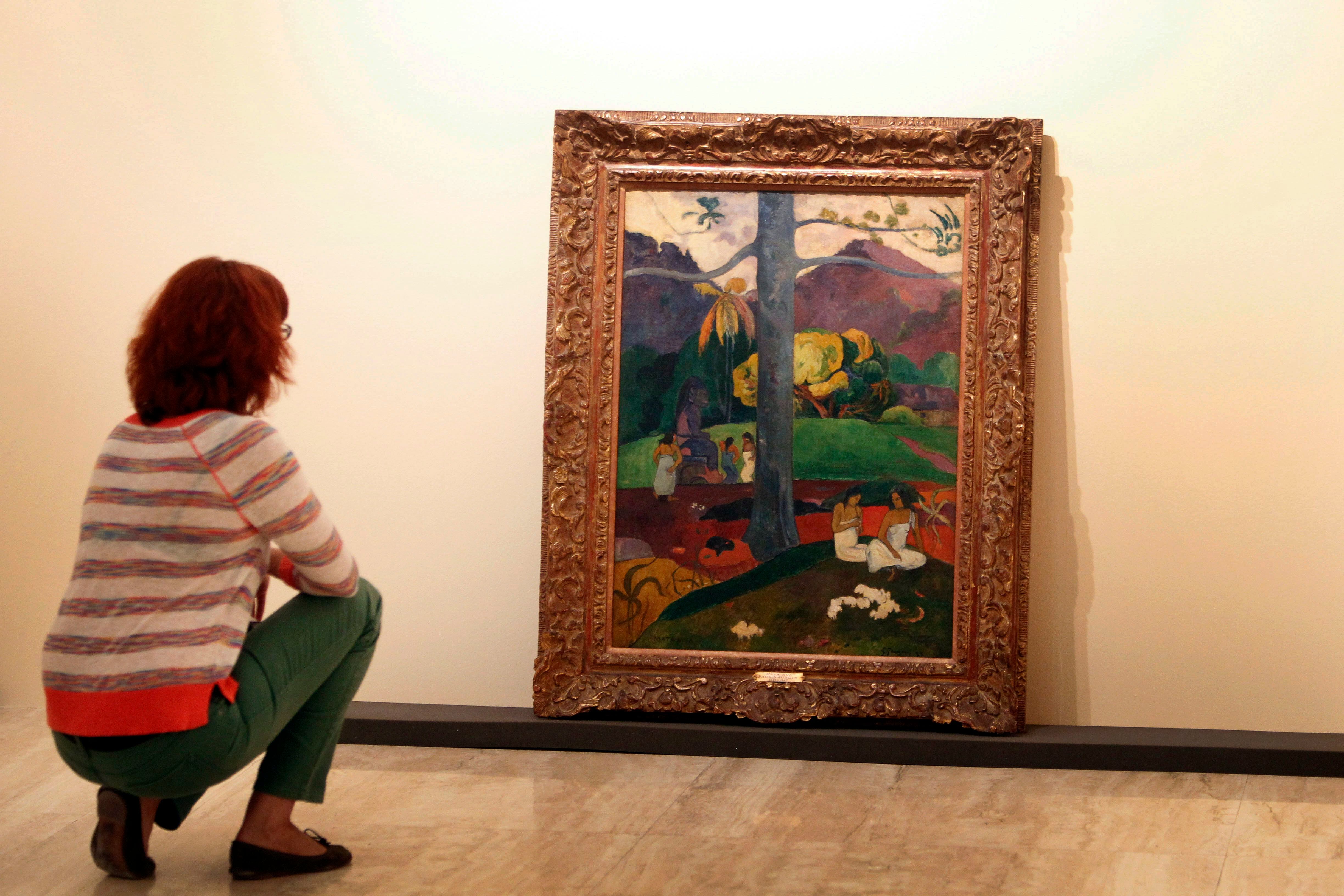 El cuadro 'Mata Mua' durante la exposición de 2012 'Gauguin, viaje a lo exótico' en el museo Thyssen.