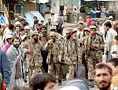 Tropas de la Alianza del Norte en el momento de entrar en Kabul.