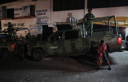 Militares en las calles de Chilpancingo (Guerrero).