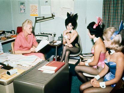 Oficinas de Chicago Playboy Club en los años 70.
