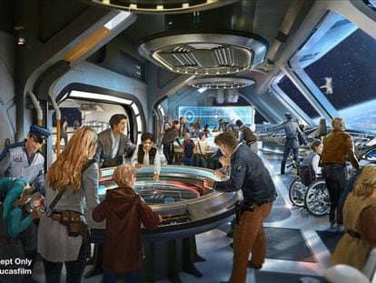 Ilustraci&oacute;n de la futura atracci&oacute;n de Disney dedicada a la &#039;Guerra de las Galaxias&#039; tanto en Disneyland Park como en Hollywood Studios.