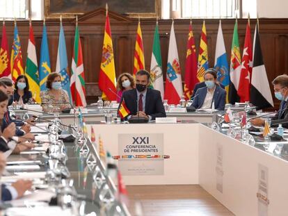 Pedro Sánchez preside en julio la XXI Conferencia de Presidentes, en la que se abordó el reparto de los fondos europeos.