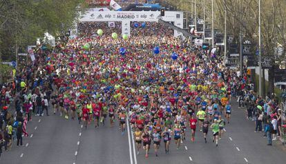 Salida de la 41 edición del maratón de Madrid, celebrada el año pasado. 