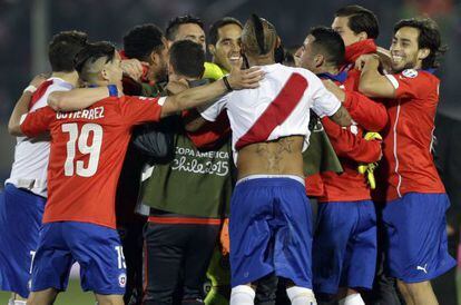 Los chilenos celebran el pase a la final
