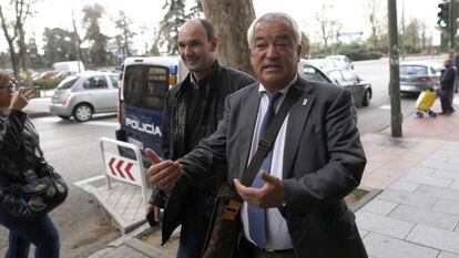 El presidente de Ausbanc, Luis Pineda, el pasado lunes, en Madrid. 