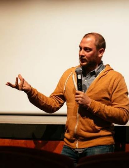 Olivier Jourdain, director del documental 'L'eau sacrée', tras su proyección en el festival MiradasDoc, en Tenerife.
