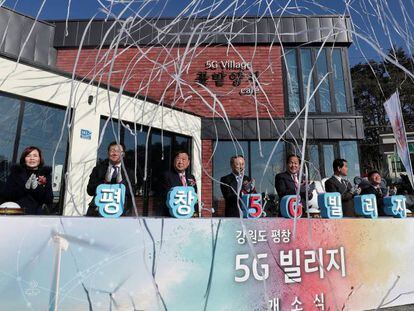 Inauguraci&oacute;n de la villa 5G en la ciudad ol&iacute;mpica de Pyeongchang (Corea del Sur), donde se probar&aacute; por primera vez esta tecnolog&iacute;a. 