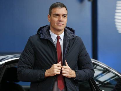 Pedro Sánchez, el pasado viernes en Bruselas.  