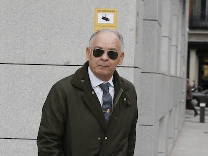 El comisario Eugenio Pino, tras comparecer en la Audiencia Nacional.