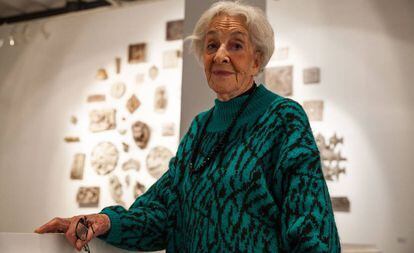 Ida Vitale, en la inauguración de la muestra del Centro Cultural de España en Montevideo.