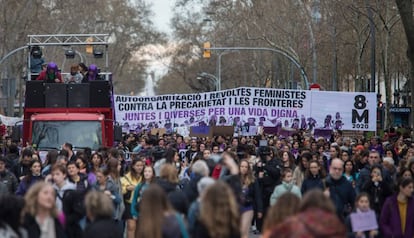 Manifestació del 8 de març a Barcelona.