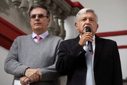 López Obrador y Marcelo Ebrard este martes.