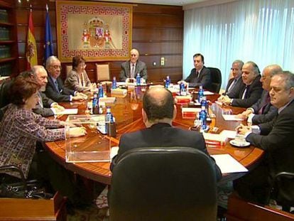 Reunión del pleno del Tribunal Constitucional el pasado 20 de enero