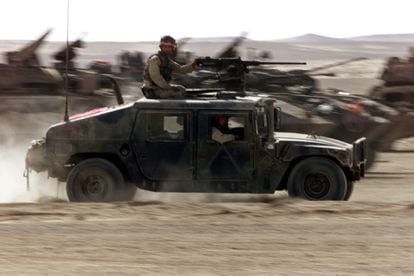 Marines estadounidenses en el sur de Afganistán, en diciembre de 2001, al principio de la guerra.