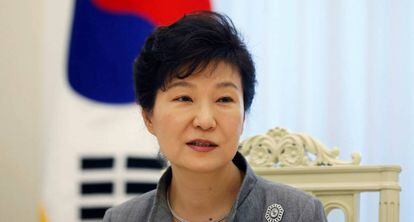 La presidenta sud-coreana, Park Geun-hye, durant una entrevista.