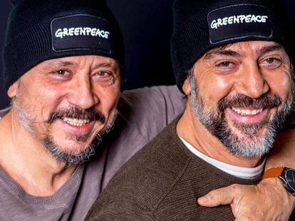 Los hermanos actores Carlos y Javier Bardem en una imagen de Instagram.