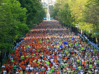 Participantes del marat&oacute;n de Madrid de 2011