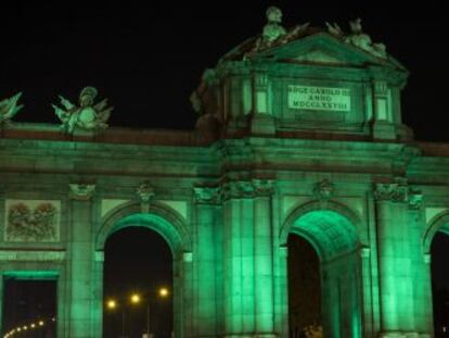 Puerta de Alcal&aacute; iluminada en diciembre del a&ntilde;o pasado.