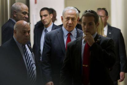 Benjam&iacute;n Netanyahu durante una visita a Estados Unidos la semana pasada.