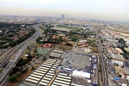 Vista aérea del polígono industrial de Alcobendas.