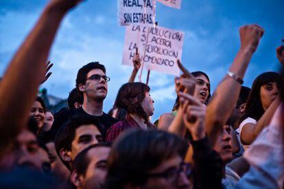 Imagen tomada e la Puerta del Sol de Madrid en mayo de 2011