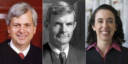 De izquierada a derecha, los jueces Richard Clifton, William Canby y Michelle Friedland.