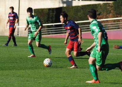 Lee. en un partido del Juvenil A en la temporada 2015-2016.