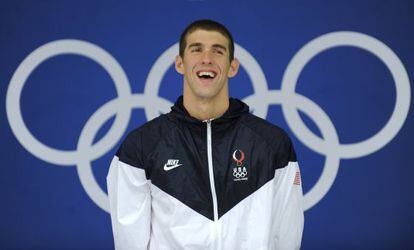 Phelps, tras lograr el oro en los 100m mariposa en Pek&iacute;n.