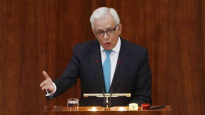Jesús Sánchez Martos, consejero de Sanidad, en una sesión en la Asamblea de Madrid.