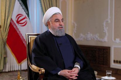 Rohani, durante una entrevista en la televisión estatal en Teherán, el lunes pasado