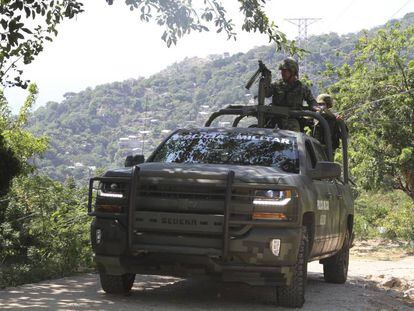 Militares en tareas de seguridad en Guerrero.