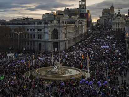 La manifestación en Madrid por el Día de la Mujer, en imágenes