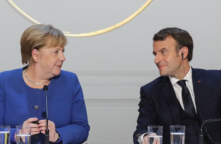 Angela Merkel y Emmanuel Macron el pasado diciembre, en París.