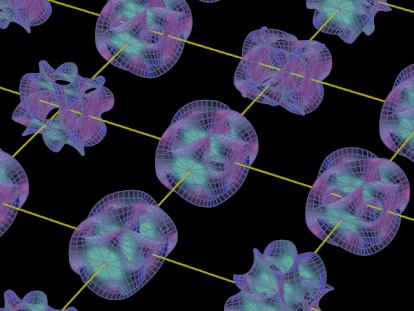 Las variedades de Calabi-Yau dan forma al espacio propuesto en teoría de cuerdas. Imagen de Jeff Bryant y Andrew J. Hanson.