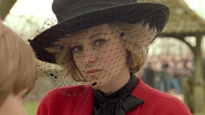 Kristen Stewart, como Lady Di, en 'Spencer'.