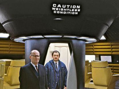 Arthur C. Clarke, autor y coguionista de '2001, una odisea en el espacio', y Stanley Kubrick director de la película