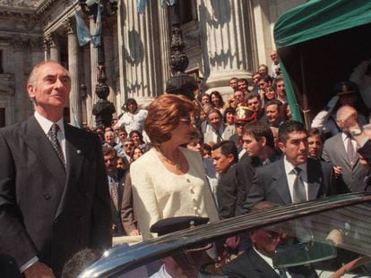 Fernando de la Rúa el día de su jura como presidente de Argentina, el 10 de diciembre de 1999.